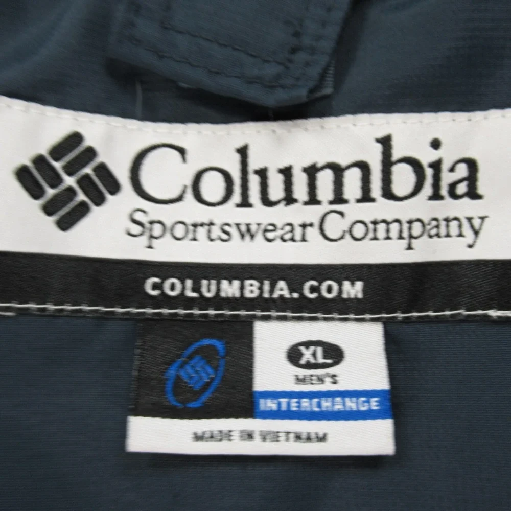 Columbia Jacket Mens XL Blue Interchange Wind Rain Outdoor Hiking 3in1 SHELL